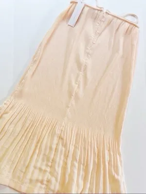 NEW Jonathan Simkhai Women’s Mia Plisse Skirt Sandstone thumbnail 10