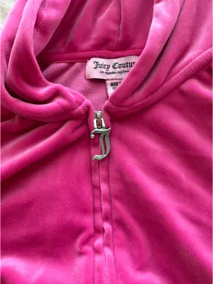 Juicy Couture x Forever 21 Pink velour zip up thumbnail 2