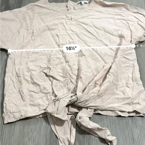 Madewell Button-Back Tie Short Sleeve Tee in Stripe‎ Size M thumbnail 10