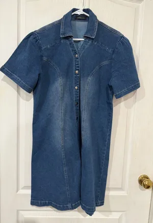 FINAL PRICE Goodtime USA Blue Denim Button-Front Dress thumbnail 1