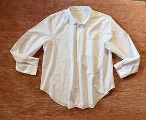 Maurices White Button Down Shirt Size L Long Sleeve Pocket thumbnail 1