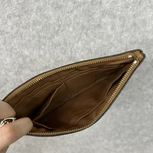 Coach Zip Wristlet Wallet, Medium Size - Authentic, Tan/Light Brown thumbnail 5