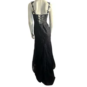 Promworld Mermaid Prom Dress Black Size 4 NWOT thumbnail 4