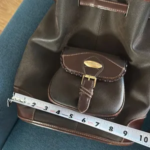 Liz Claiborne leather brown backpack thumbnail 3