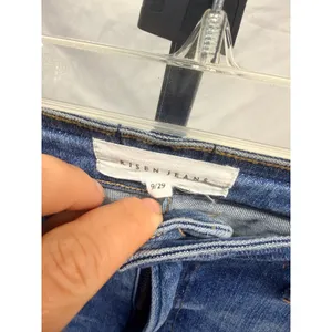 RIsen Jeans Women's Distressed Hi-Rise Medium Wash Raw Hem Bot Crop Jean Sz 29 thumbnail 4