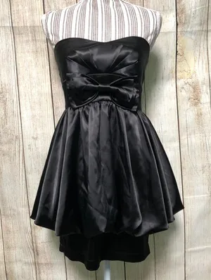 Black Bow Tie Mini Dress Size M thumbnail 3