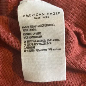 American Eagle XS Girls Women's Rust Orange Shirt Preowned thumbnail 4