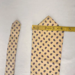 Stafford Men's Tie Silk Yellow Geometric Vintage Classic Necktie Office wear thumbnail 8