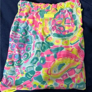 Lilly Pulitzer Cinch Drawstring Beach Sports Yoga Gym Bag Backpack. Frayed Bit thumbnail 1