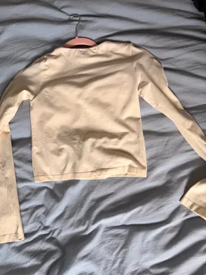 Altar'd State Crop Top Long Sleeve White XS thumbnail 2