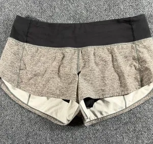 Lululemon Speed Up Shorts Womens 4 Gray Running Athletic Lined Zip Pocket thumbnail 1
