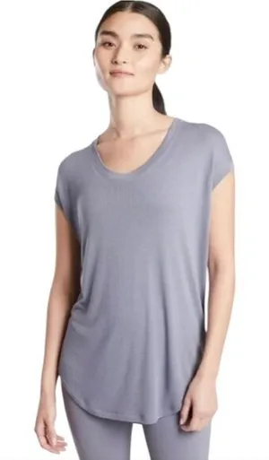 Athleta‎ Cloudlight Rib Stratus Tee Lavender Purple Sleeveless Ribbed Women's S thumbnail 1