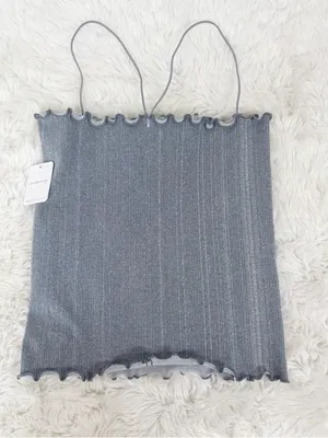 FREE PEOPLE Intimately Better This‎ Way Cami Gray Medium Large Strappy Tank New thumbnail 6