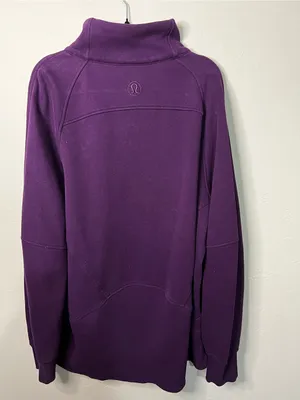 Lululemon Scuba Oversized Half Zip Funnel Neck Magenta Purple Gold Long Sweater thumbnail 7