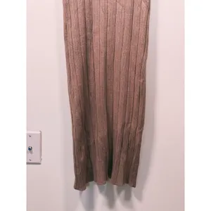 Abercrombie & Fitch Sleeveless Ribbed Knit Maxi Dress M Tan Minimal Old Money thumbnail 9