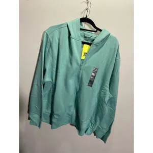 All in Motion Cotton Fleece Full Zip Hoodie‎ Mint Teal Green XL New thumbnail 2
