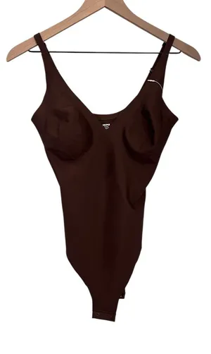 NWT Skims Body Plunge Bodysuit Cocoa XL BD-THG-3326 ( SOLD OUT) thumbnail 1