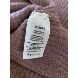 Wilfred Women's M Dusty Rose 100 Wool Sleeveless Turtleneck Sweater Side Slit thumbnail 6