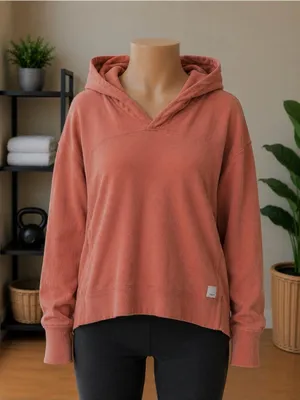 Vuori Faded Style Coral Terracotta Hoodie Size S thumbnail 1