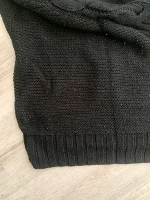 Black Turtle Neck Lose Knit Sweater Size M Size M thumbnail 4