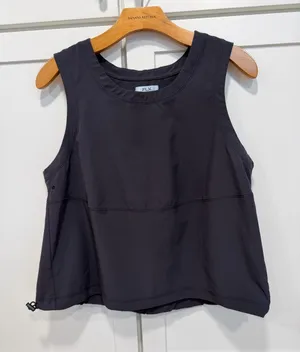 Women's Dark Grey Sleeveless Performance Tank Gray Size M thumbnail 1