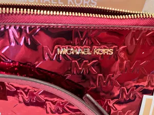 Michael Kors Mettalic red MK crossbody/handbag purse thumbnail 2