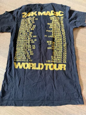 Bruno Mars Black & Yellow Tour T-Shirt: Size XS-S thumbnail 6