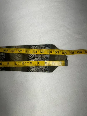 Endangered Species Mens Tie Silk Art Zebras At The Waterhole Necktie Vintage thumbnail 4