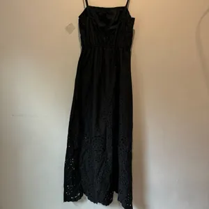 NWT Madewell Embroidered Tank Midi Dress in Poplin NS131‎ Black Sz 2 thumbnail 4