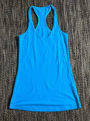 Lululemon Cool Racerback Tank Top Blue Luon Light Size 4 thumbnail 1