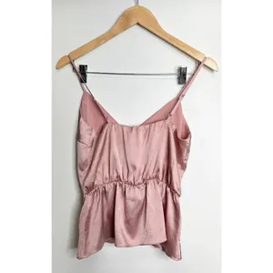 All in Favor‎ Shirt Womens Jacquard Surplice Cami Pink Size XS NWT thumbnail 2