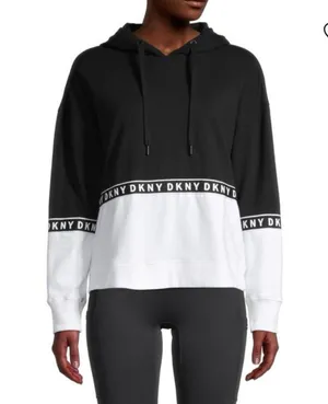 DKNY Sport Colorblock Logo Tape Hoodie – Size M – NWT thumbnail 1