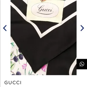 NWT Gucci Silk Scarf with Floral Print thumbnail 3