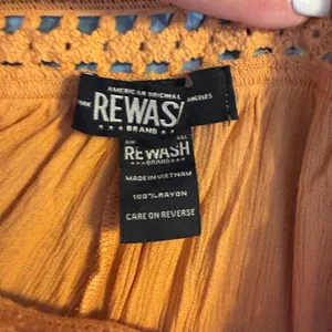 1791 | NWT Rewash Crochet Waist Boho Walk Thru Wide Leg Pants Orange Womens S thumbnail 7