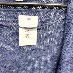 Ann Taylor LOFT‎ Sweater Women Large Blue Open Front Long Sleeve Knit Cardigan thumbnail 3