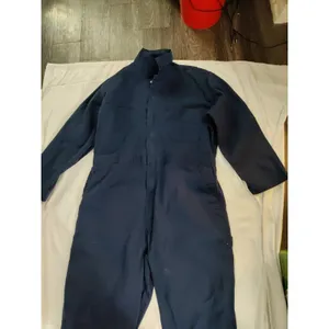 C. E. Schmidt Workwear Jumpsuit Coveralls Navy Blue Zip Pockets Long Sleeve XLR thumbnail 4