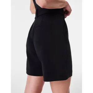 Spanx AirEssentials Bermuda Shorts Very Black High-Rise Waist Tie-Waist Belted S thumbnail 2
