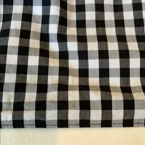 ASOS Cold Shoulder Black & White Plaid Long Sleeve Top thumbnail 4