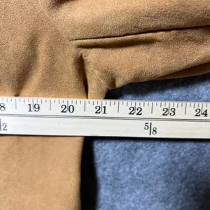 Studio Works Womens Camel Tan‎ Faux Suede Two Button Blazer Jacket Size 14 thumbnail 4