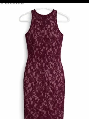 love, Fire Burgundy Sleeveless Lace Bodycon Mini Dress thumbnail 8