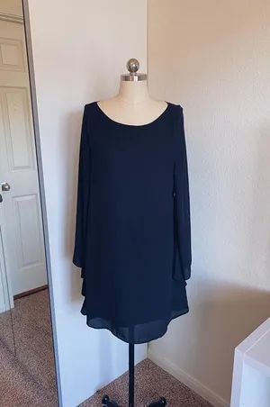 Black Bell Sleeve Dress thumbnail 1
