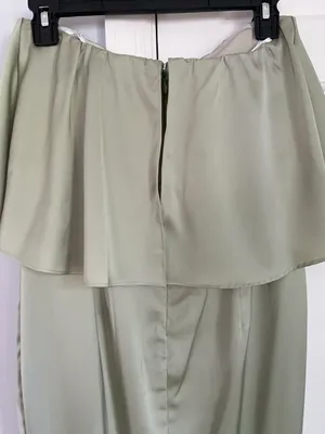 Lulus Class and Charisma Sage Green Satin Midi Dress thumbnail 5