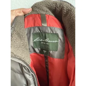 Eddie‎ Bauer Down Puffer Vest Women’s Small Brown Full Zip Outdoors EB550 thumbnail 13