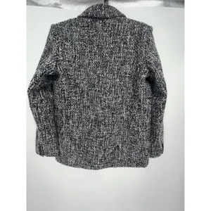 Abercrombie & Fitch Tweed Oversized Blazer Jacket Women M Black White Old Money thumbnail 3