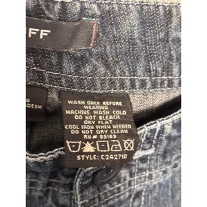 FrenchCuff Womens Denim Capris 10 Blue Dark Wash Patch‎ Pocket Utility Coastal thumbnail 6