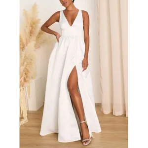 Lulus Lux Bridal NWOT Blissfully Beloved Ivory Backless A-Line Bow Wedding Dress thumbnail 3