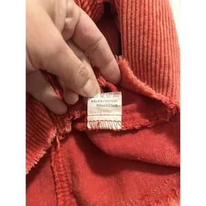 J. Lee Women’s Red Size XL Sequin football Game Day corduroy Fringe Jacket Coat thumbnail 8