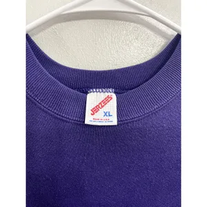 Vintage 90s Purple Jerzees Blank Crewneck Sweatshirt Size XL‎ Made in the USA thumbnail 4