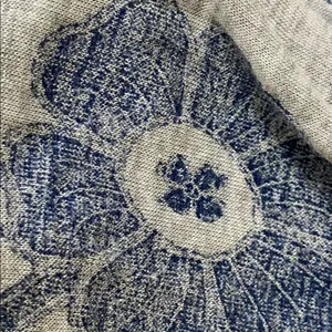 Free People Blue Grey Floral Boho Peasant Top thumbnail 6