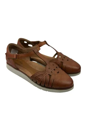 *Cobb Hill Laci Fisherman Comfort Mary Jane Shoe Women 8.5 Brown Leather T-Strap thumbnail 3